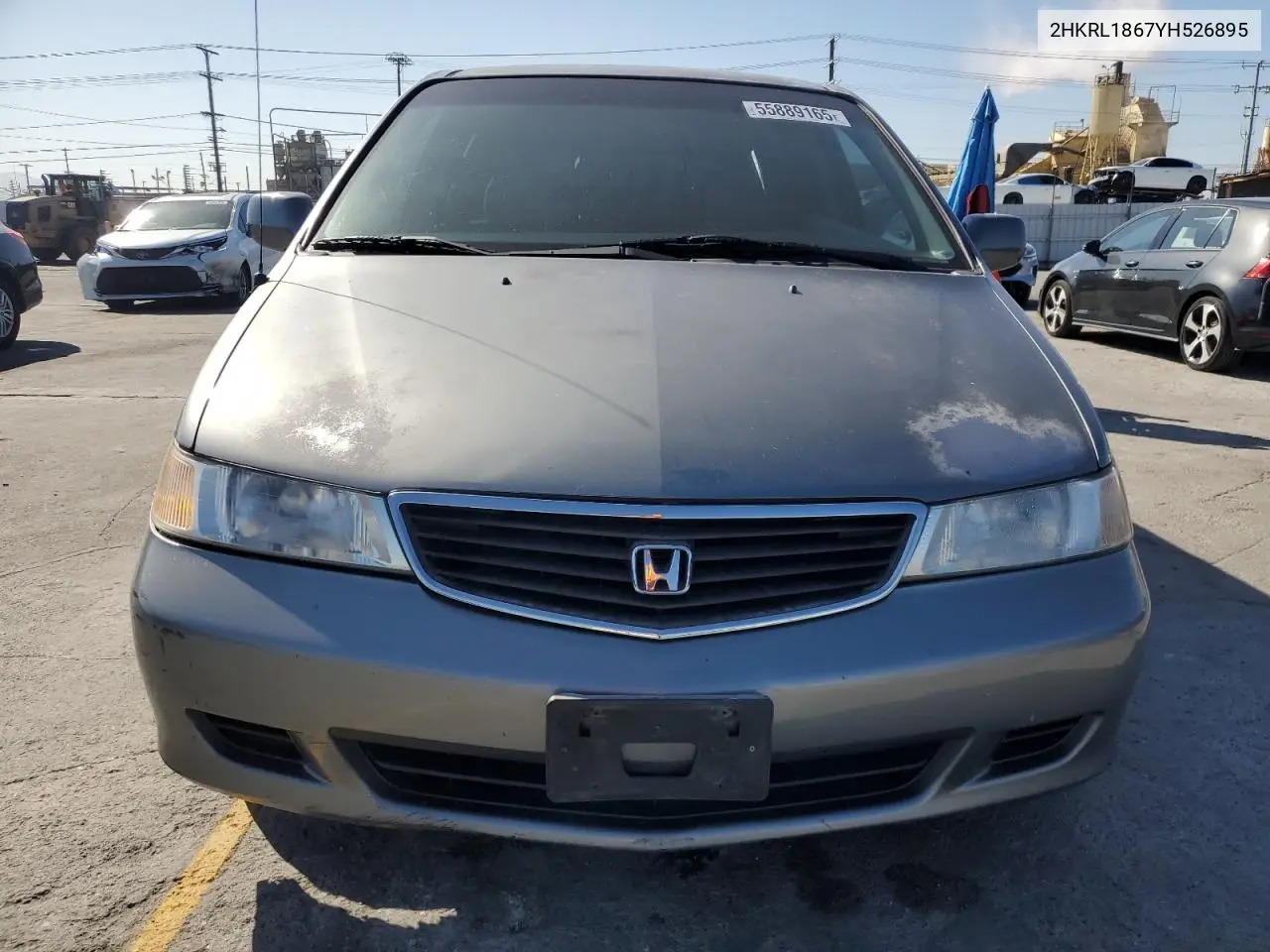 2000 Honda Odyssey Ex VIN: 2HKRL1867YH526895 Lot: 55889165
