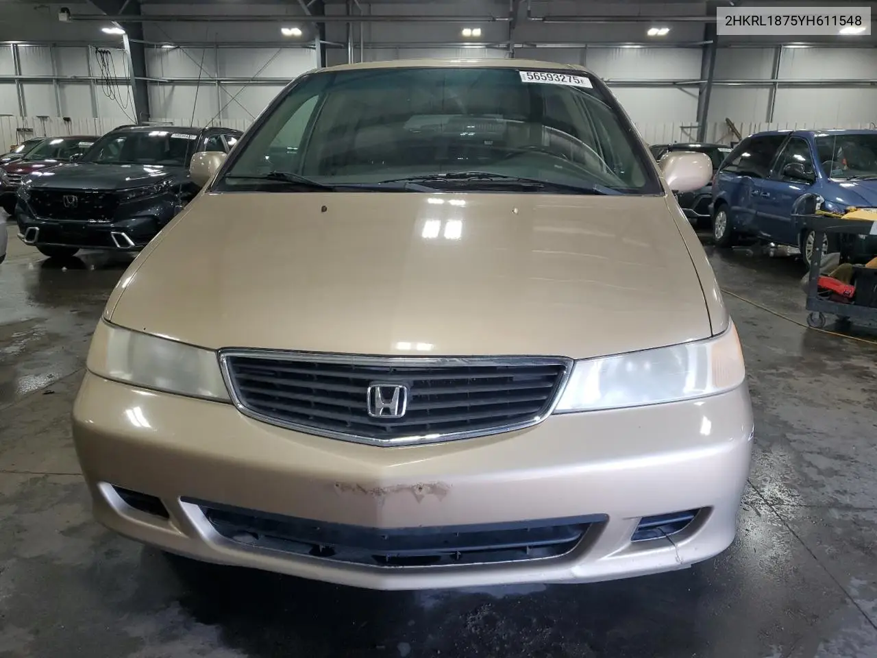 2000 Honda Odyssey Ex VIN: 2HKRL1875YH611548 Lot: 56593275