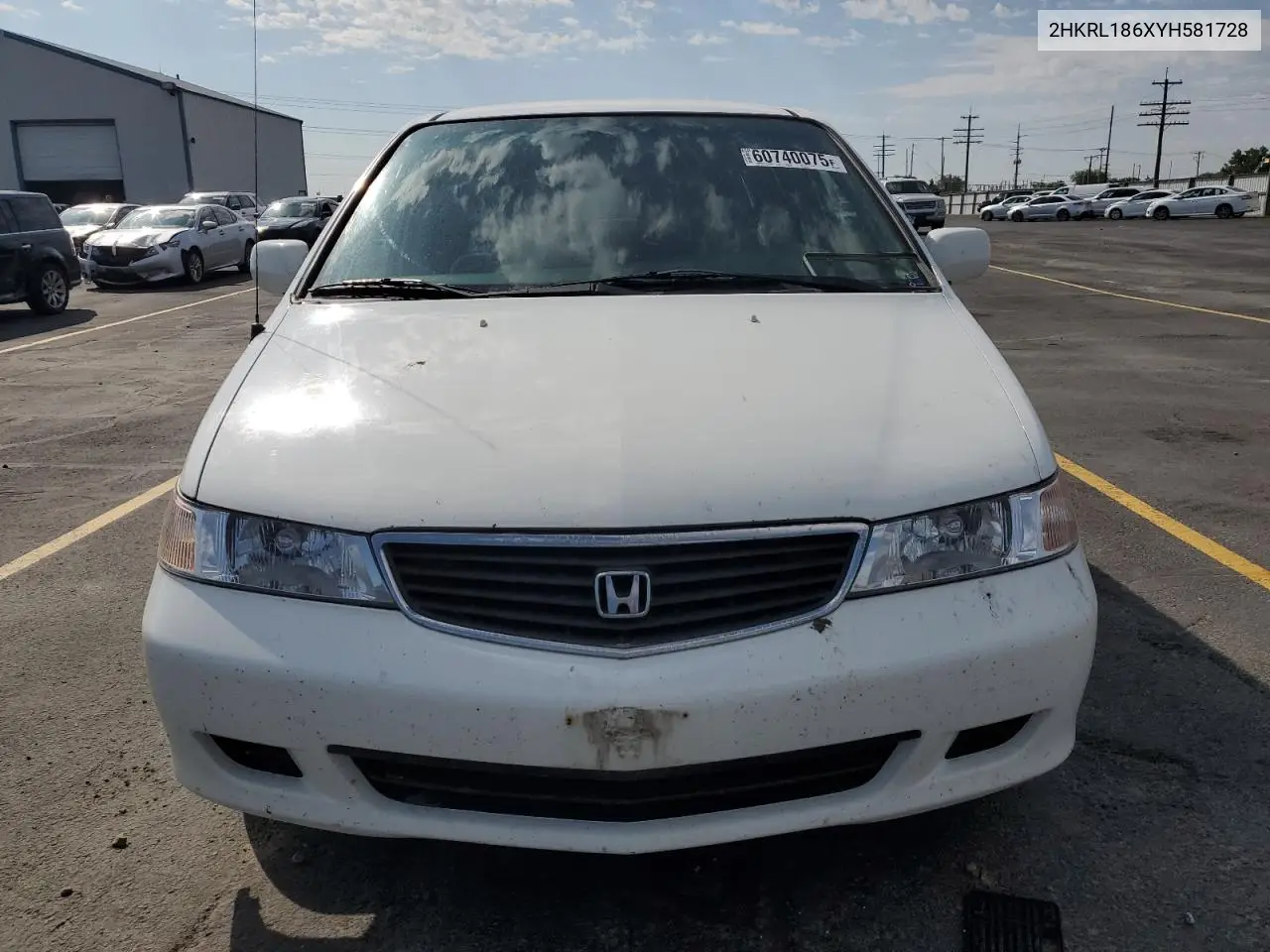 2000 Honda Odyssey Ex VIN: 2HKRL186XYH581728 Lot: 60740075