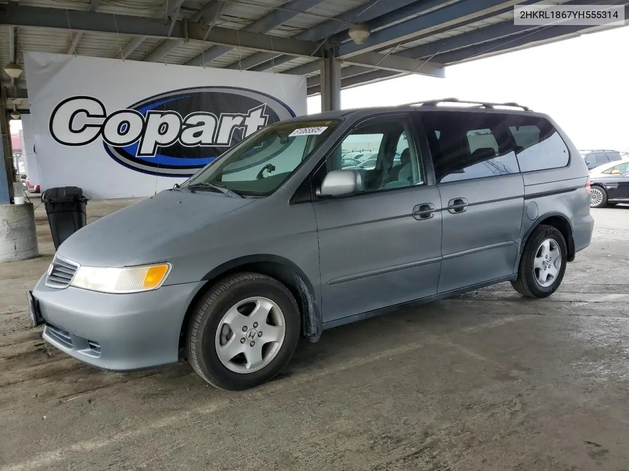 2000 Honda Odyssey Ex VIN: 2HKRL1867YH555314 Lot: 61065505