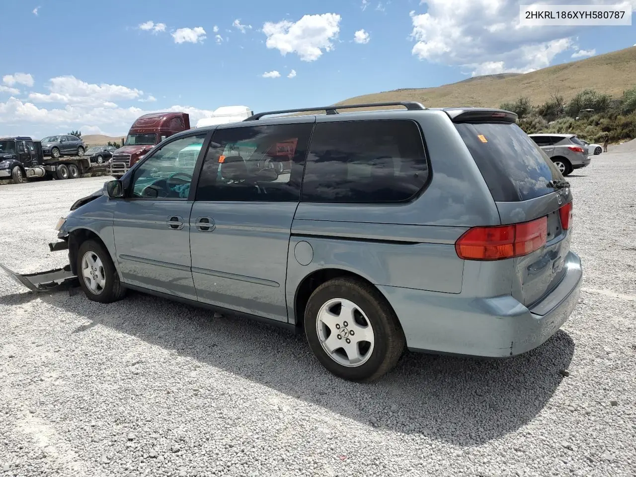 2000 Honda Odyssey Ex VIN: 2HKRL186XYH580787 Lot: 63162975