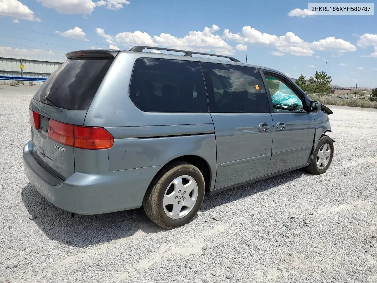 2000 Honda Odyssey Ex VIN: 2HKRL186XYH580787 Lot: 63162975