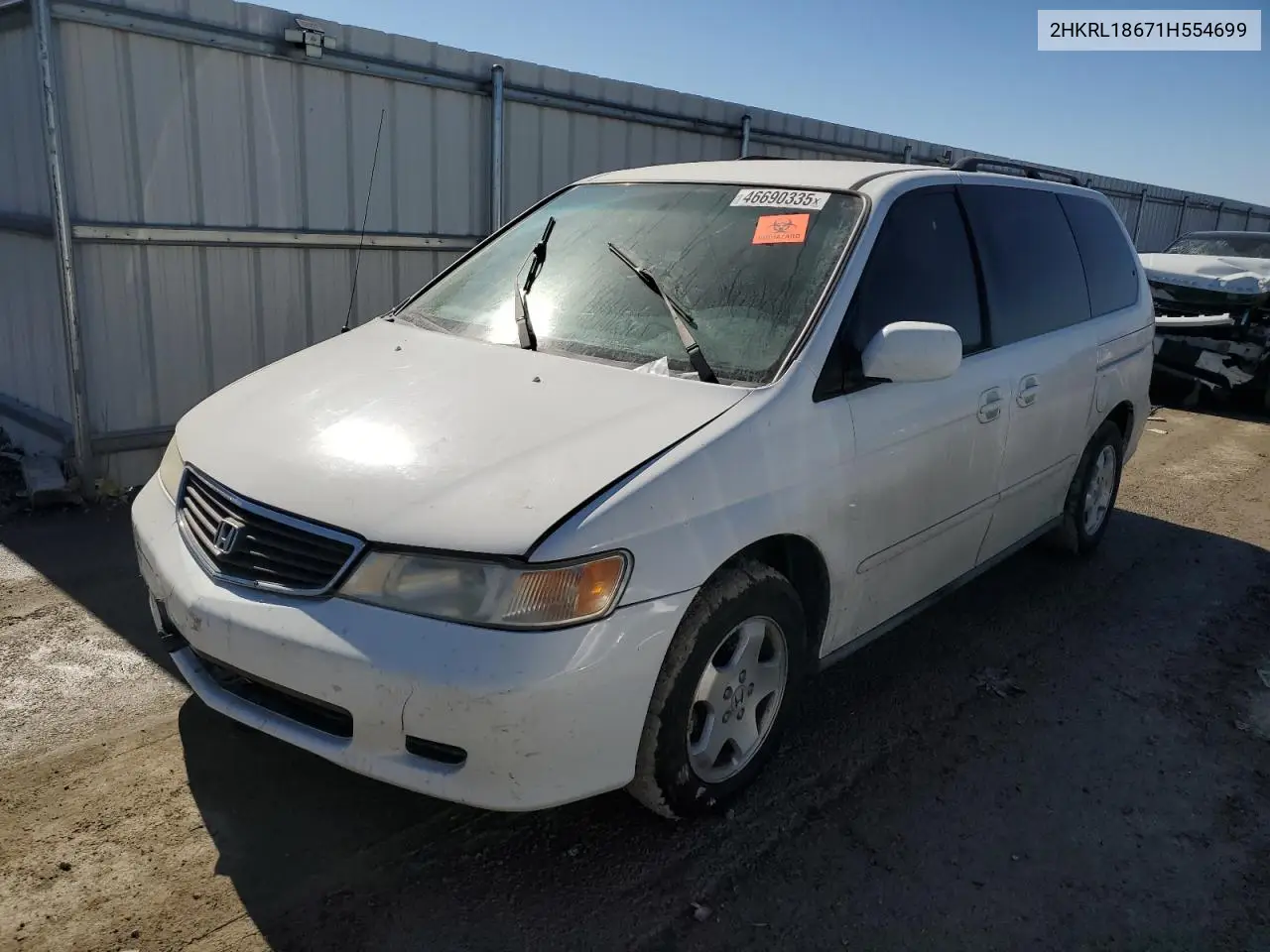 2001 Honda Odyssey Ex VIN: 2HKRL18671H554699 Lot: 46690335