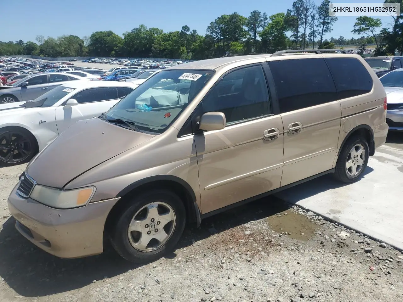 2001 Honda Odyssey Ex VIN: 2HKRL18651H552952 Lot: 53447345