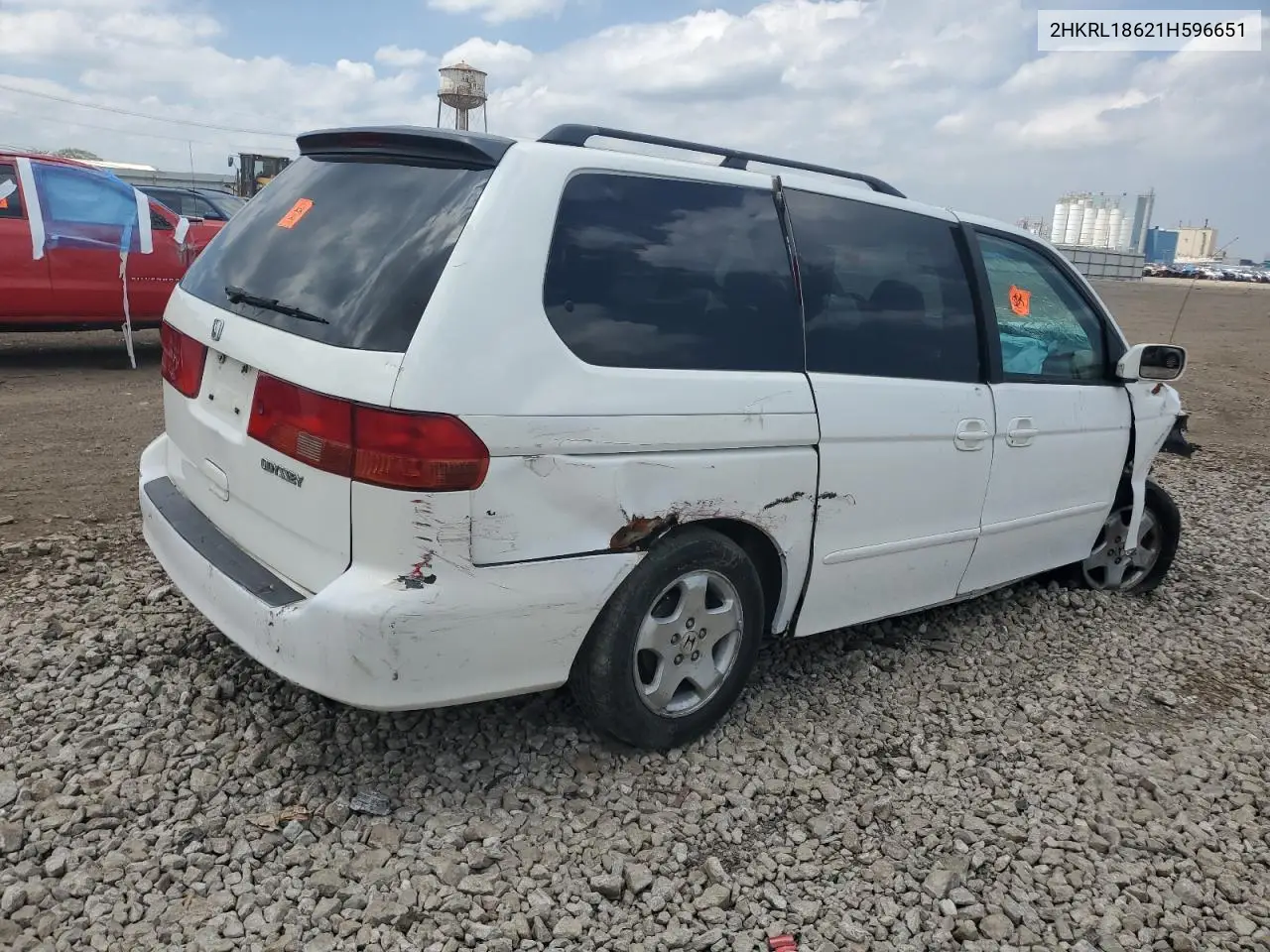 2001 Honda Odyssey Ex VIN: 2HKRL18621H596651 Lot: 59576475