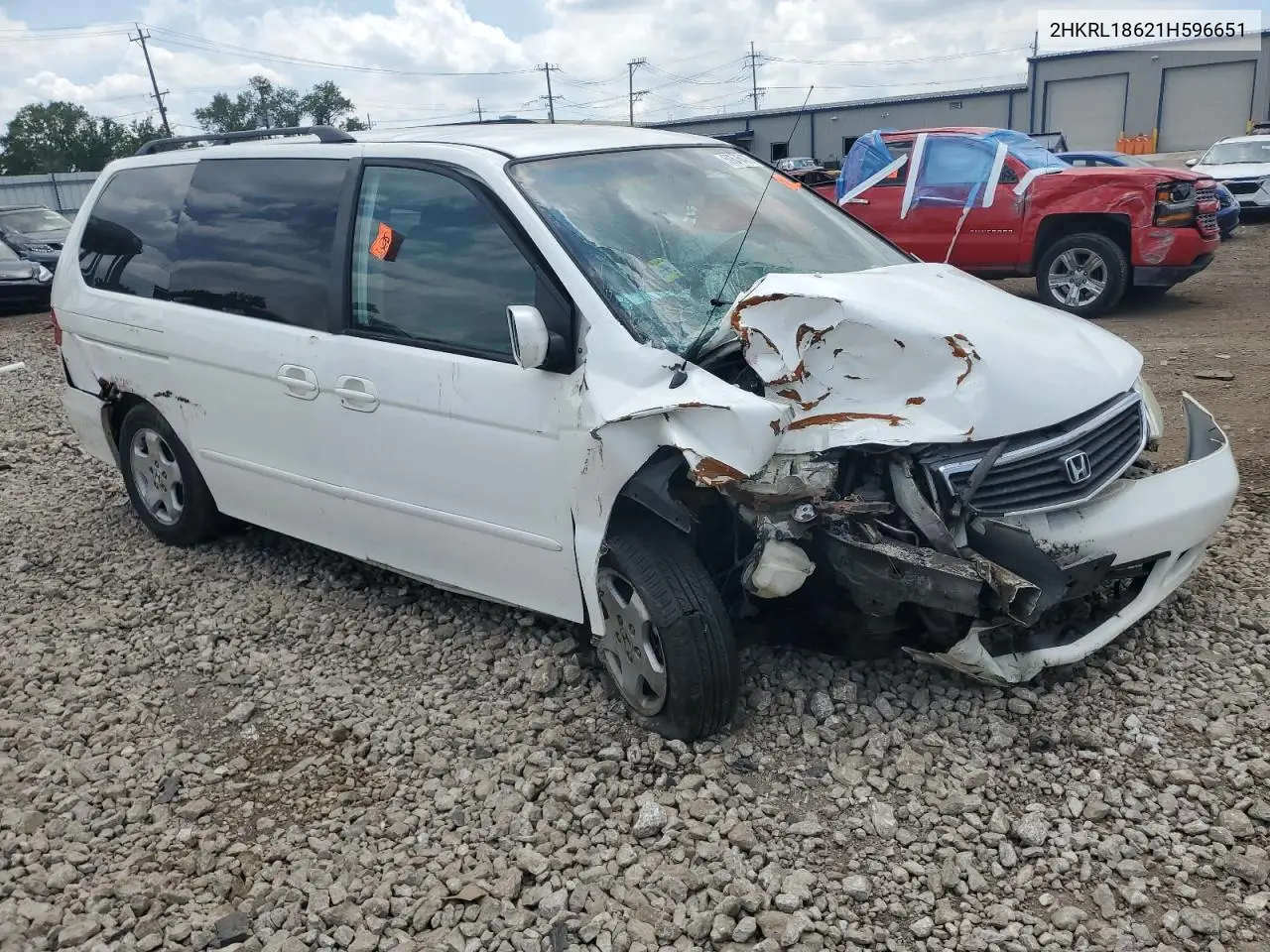 2001 Honda Odyssey Ex VIN: 2HKRL18621H596651 Lot: 59576475