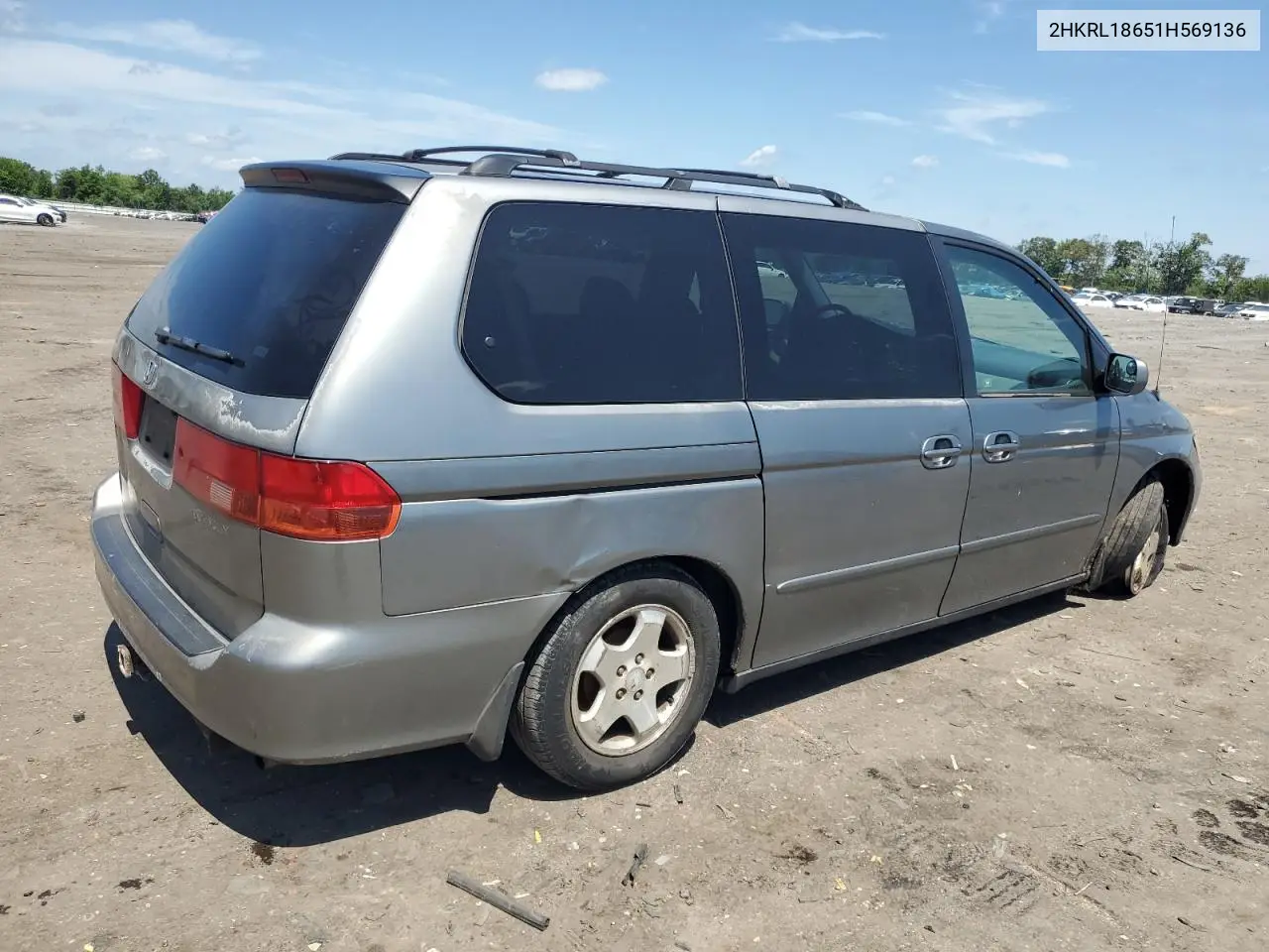 2001 Honda Odyssey Ex VIN: 2HKRL18651H569136 Lot: 61716645