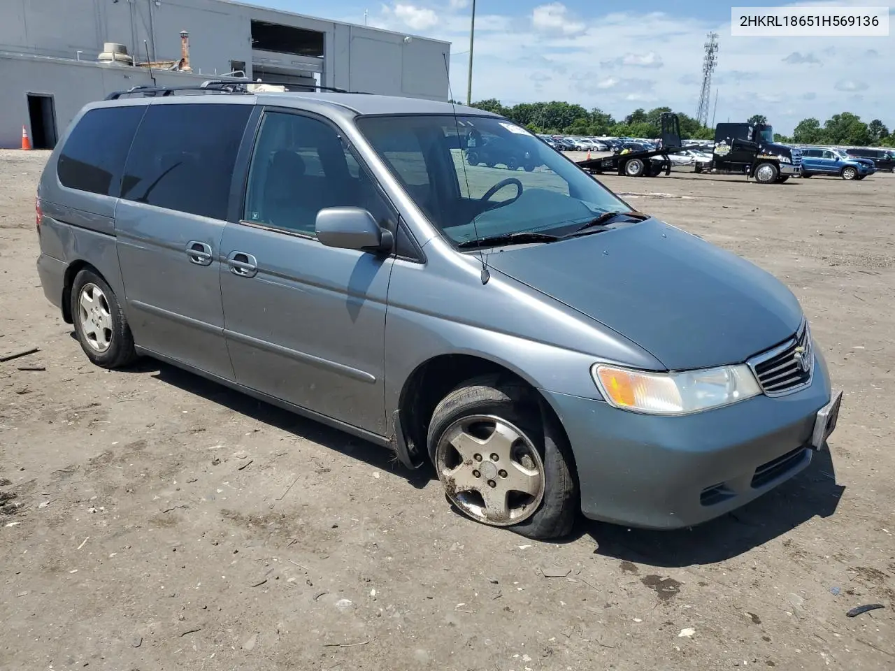 2001 Honda Odyssey Ex VIN: 2HKRL18651H569136 Lot: 61716645