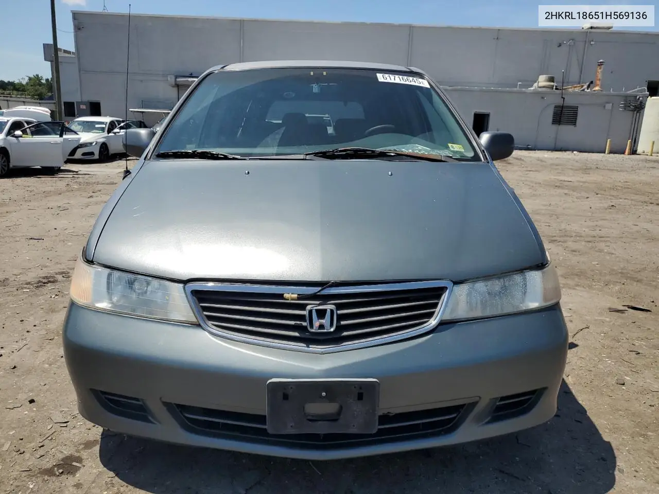 2001 Honda Odyssey Ex VIN: 2HKRL18651H569136 Lot: 61716645