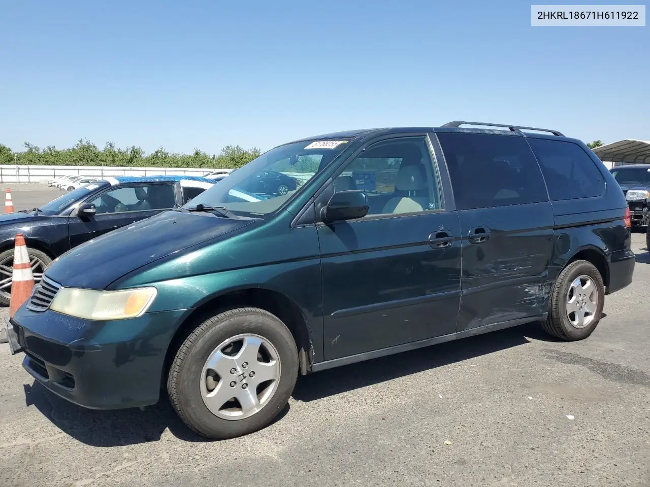 2001 Honda Odyssey Ex VIN: 2HKRL18671H611922 Lot: 61768255
