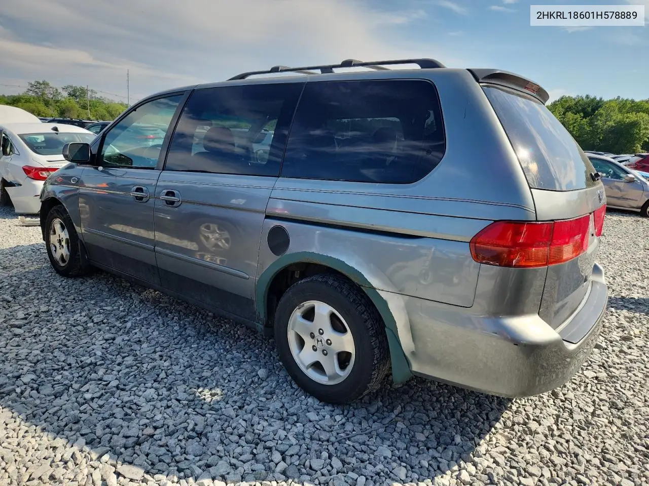 2001 Honda Odyssey Ex VIN: 2HKRL18601H578889 Lot: 62074495