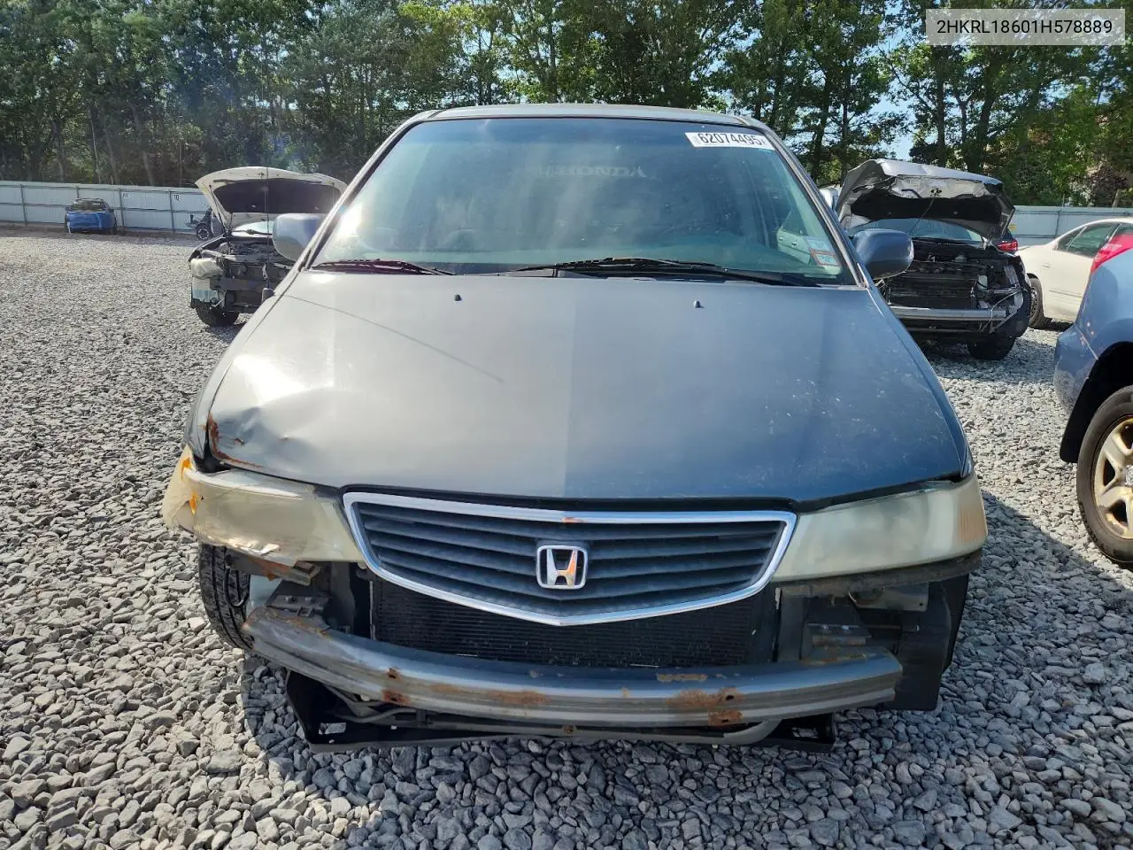 2001 Honda Odyssey Ex VIN: 2HKRL18601H578889 Lot: 62074495