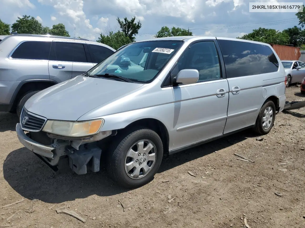 2001 Honda Odyssey Lx VIN: 2HKRL185X1H616779 Lot: 62356215