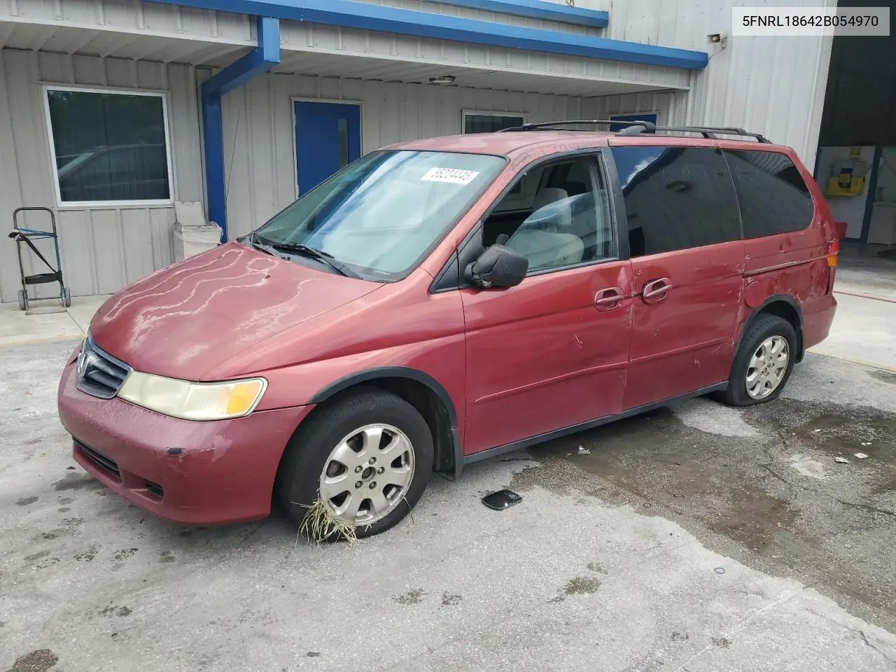 2002 Honda Odyssey Ex VIN: 5FNRL18642B054970 Lot: 55224445
