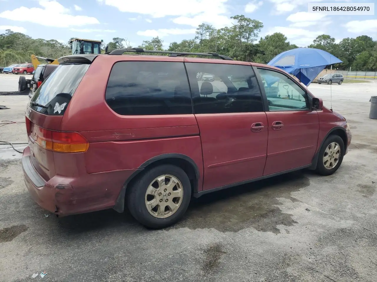 2002 Honda Odyssey Ex VIN: 5FNRL18642B054970 Lot: 55224445