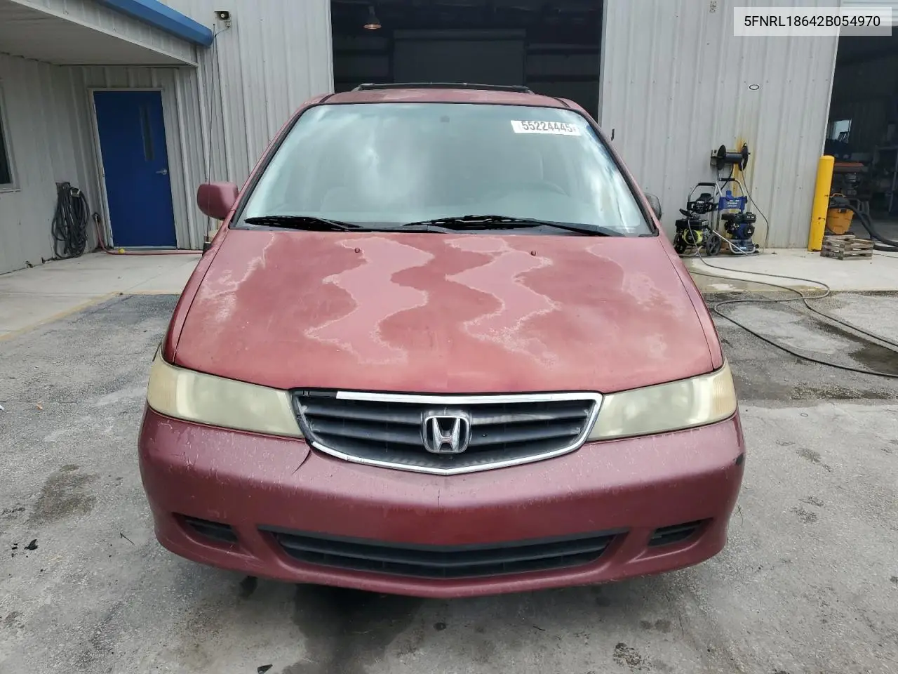 2002 Honda Odyssey Ex VIN: 5FNRL18642B054970 Lot: 55224445