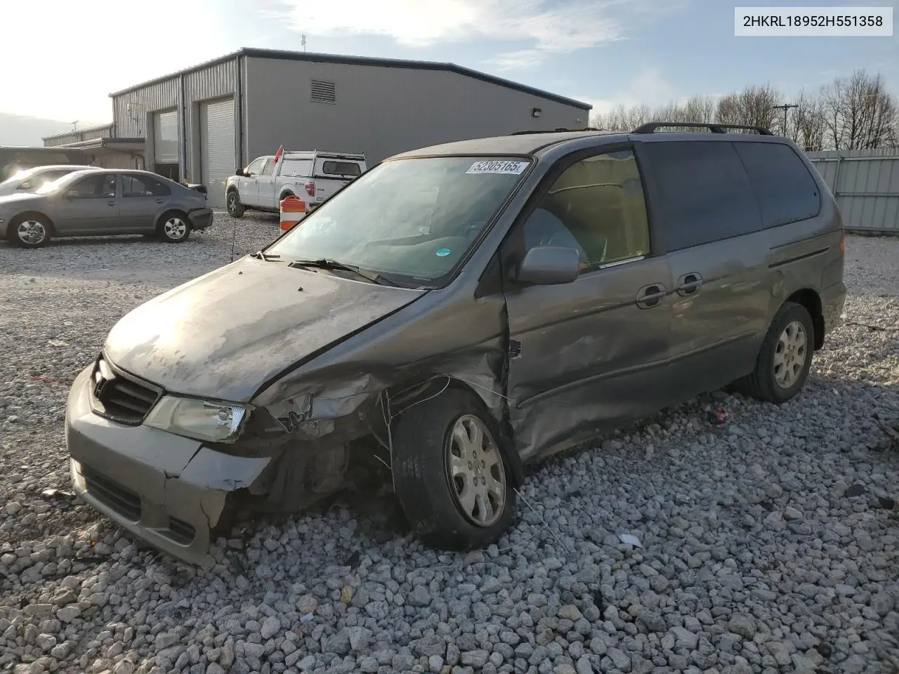 2002 Honda Odyssey Exl VIN: 2HKRL18952H551358 Lot: 55719875