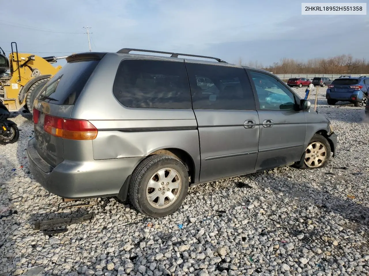 2002 Honda Odyssey Exl VIN: 2HKRL18952H551358 Lot: 55719875