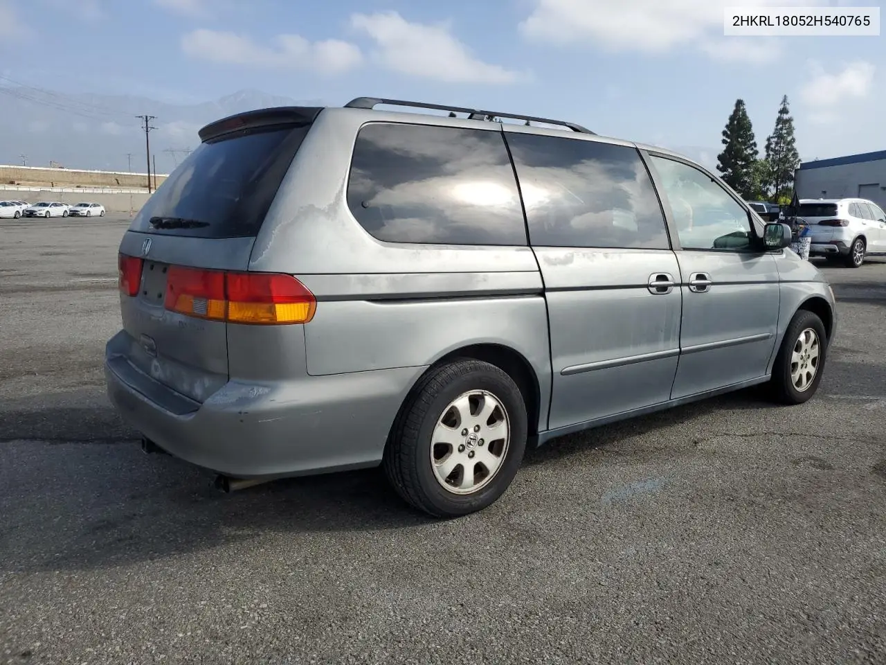2002 Honda Odyssey Exl VIN: 2HKRL18052H540765 Lot: 56074535