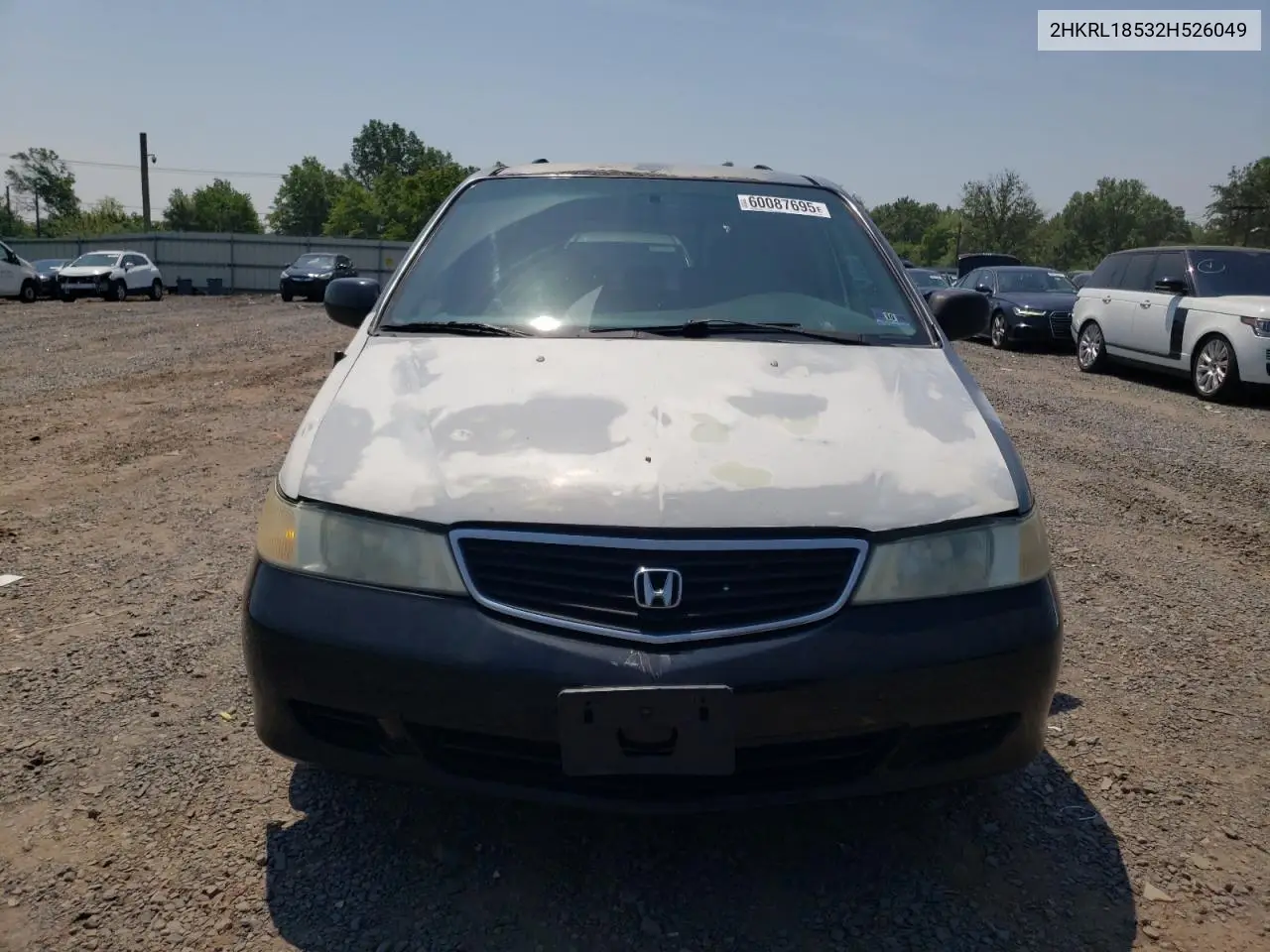 2002 Honda Odyssey Lx VIN: 2HKRL18532H526049 Lot: 60087695