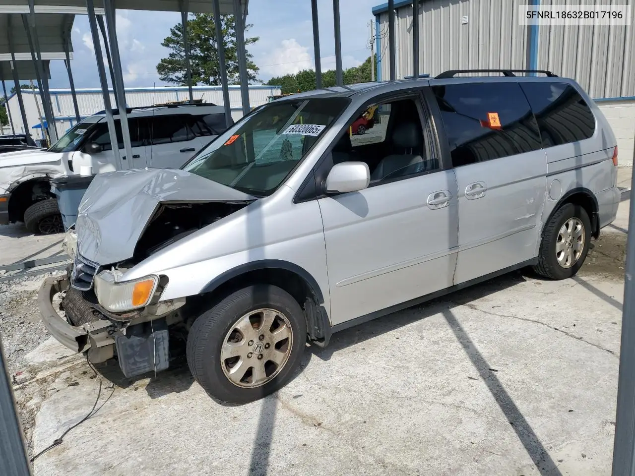 2002 Honda Odyssey Ex VIN: 5FNRL18632B017196 Lot: 60320065