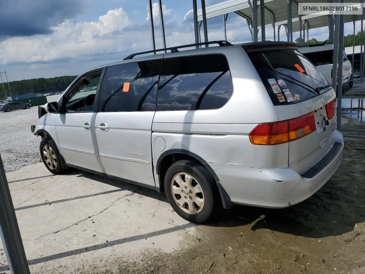 2002 Honda Odyssey Ex VIN: 5FNRL18632B017196 Lot: 60320065
