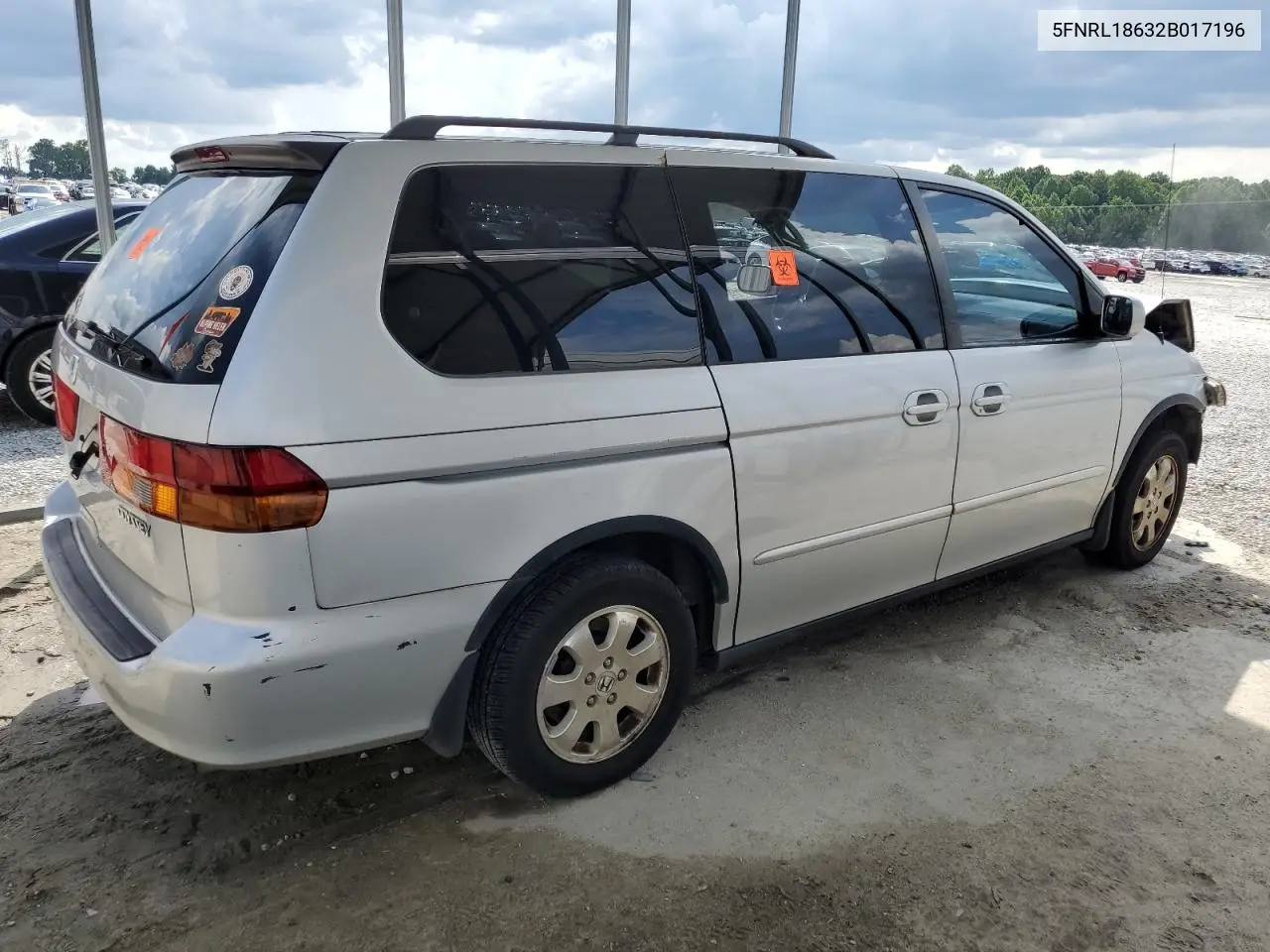 2002 Honda Odyssey Ex VIN: 5FNRL18632B017196 Lot: 60320065