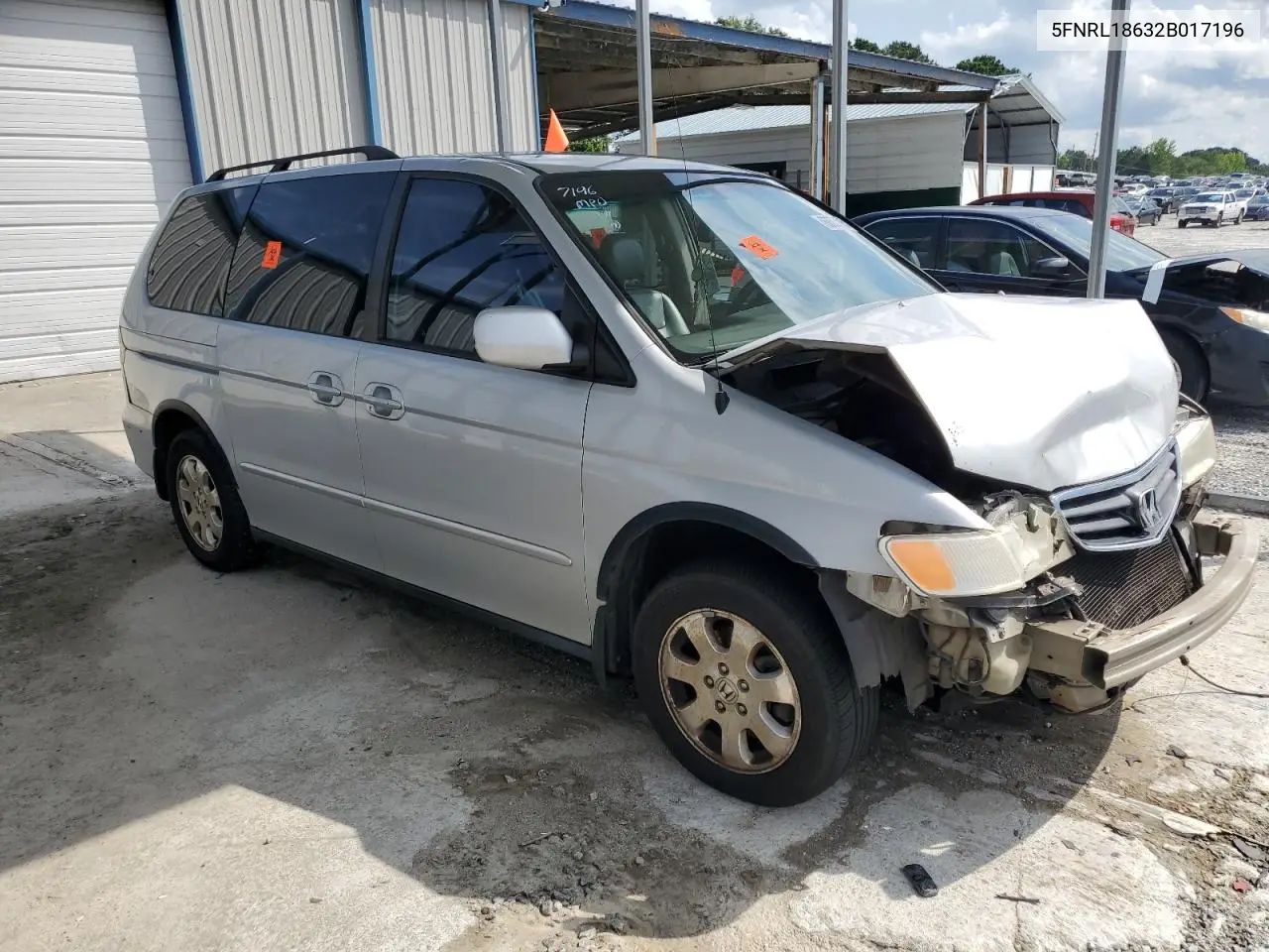 2002 Honda Odyssey Ex VIN: 5FNRL18632B017196 Lot: 60320065