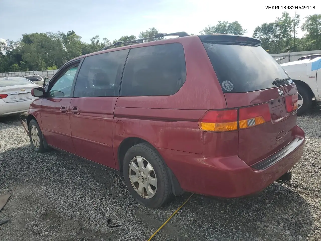 2002 Honda Odyssey Exl VIN: 2HKRL18982H549118 Lot: 60870435