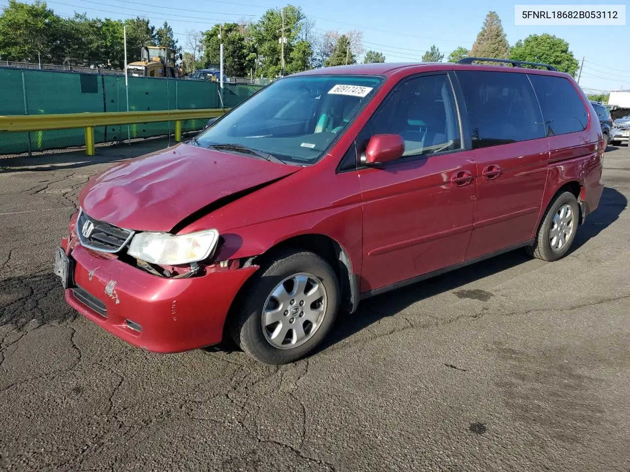 2002 Honda Odyssey Ex VIN: 5FNRL18682B053112 Lot: 60917475