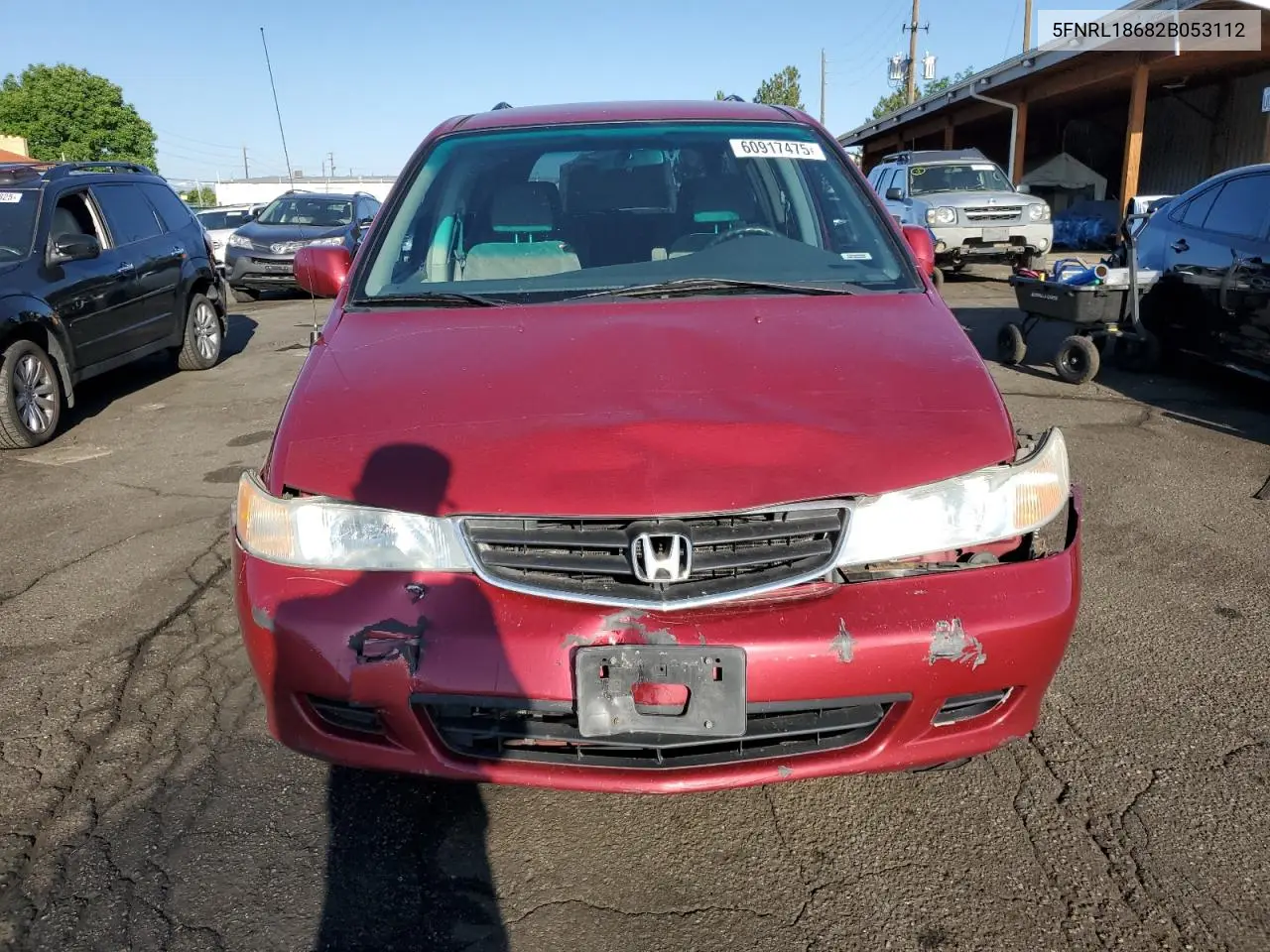 2002 Honda Odyssey Ex VIN: 5FNRL18682B053112 Lot: 60917475