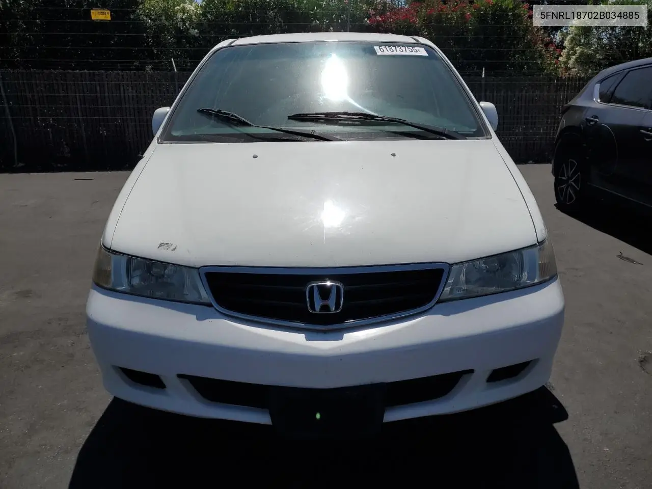 2002 Honda Odyssey Exl VIN: 5FNRL18702B034885 Lot: 61873755