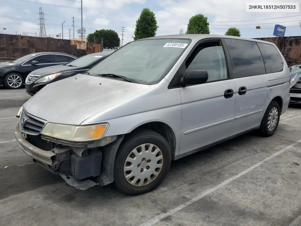 2002 Honda Odyssey Lx VIN: 2HKRL18512H507533 Lot: 62308185