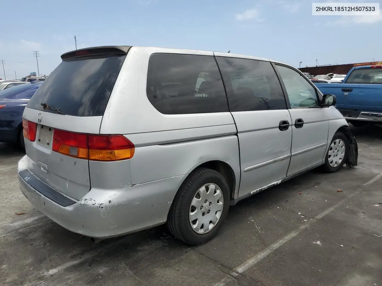 2002 Honda Odyssey Lx VIN: 2HKRL18512H507533 Lot: 62308185