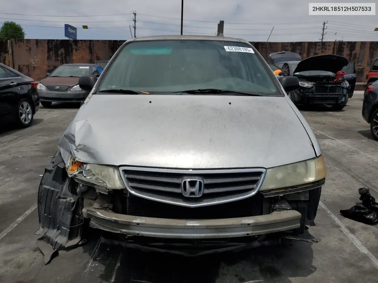 2002 Honda Odyssey Lx VIN: 2HKRL18512H507533 Lot: 62308185
