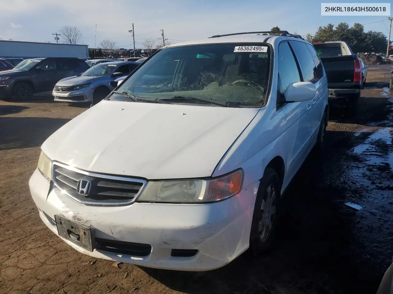 2003 Honda Odyssey Ex VIN: 2HKRL18643H500618 Lot: 46362495