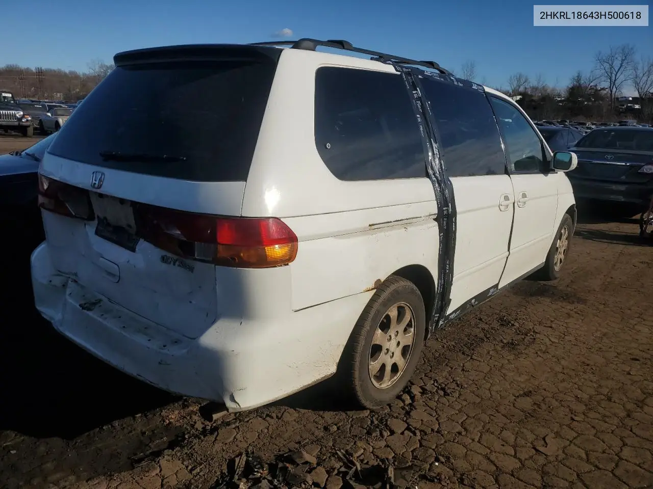 2003 Honda Odyssey Ex VIN: 2HKRL18643H500618 Lot: 46362495