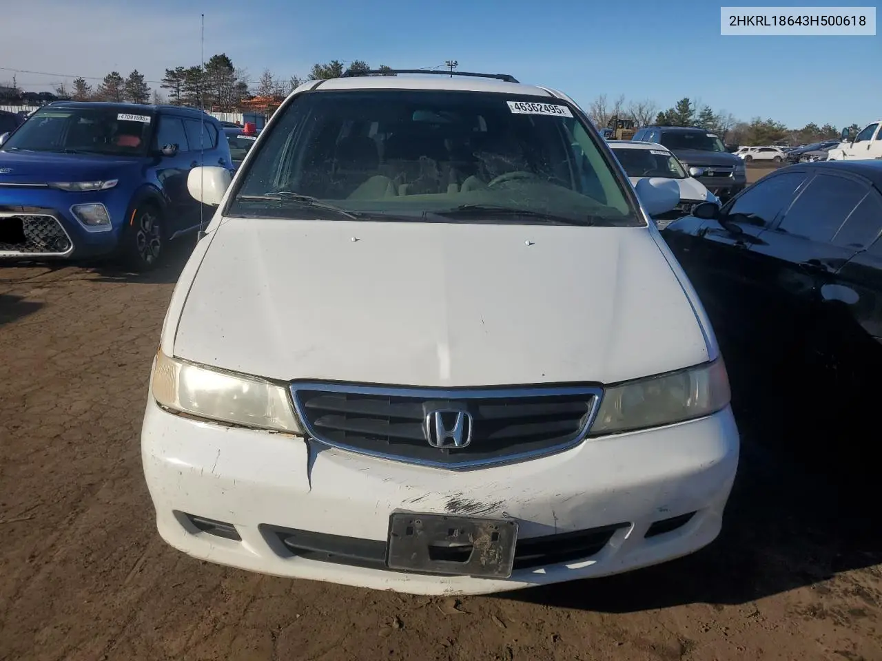 2003 Honda Odyssey Ex VIN: 2HKRL18643H500618 Lot: 46362495