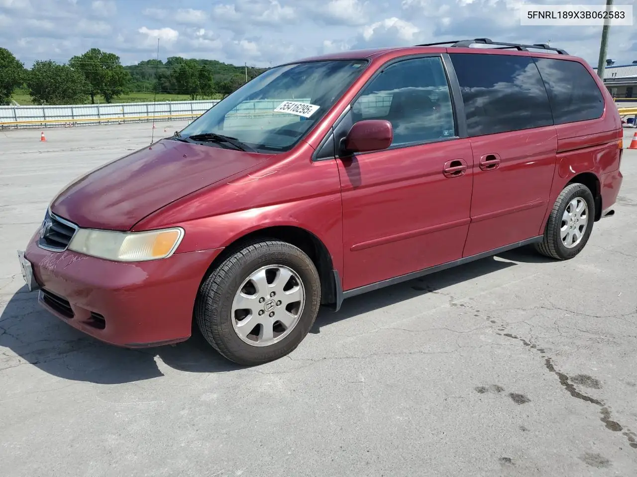2003 Honda Odyssey Exl VIN: 5FNRL189X3B062583 Lot: 55416295