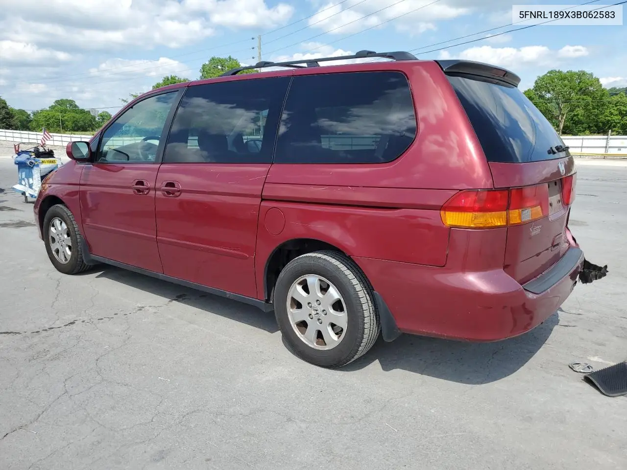 2003 Honda Odyssey Exl VIN: 5FNRL189X3B062583 Lot: 55416295