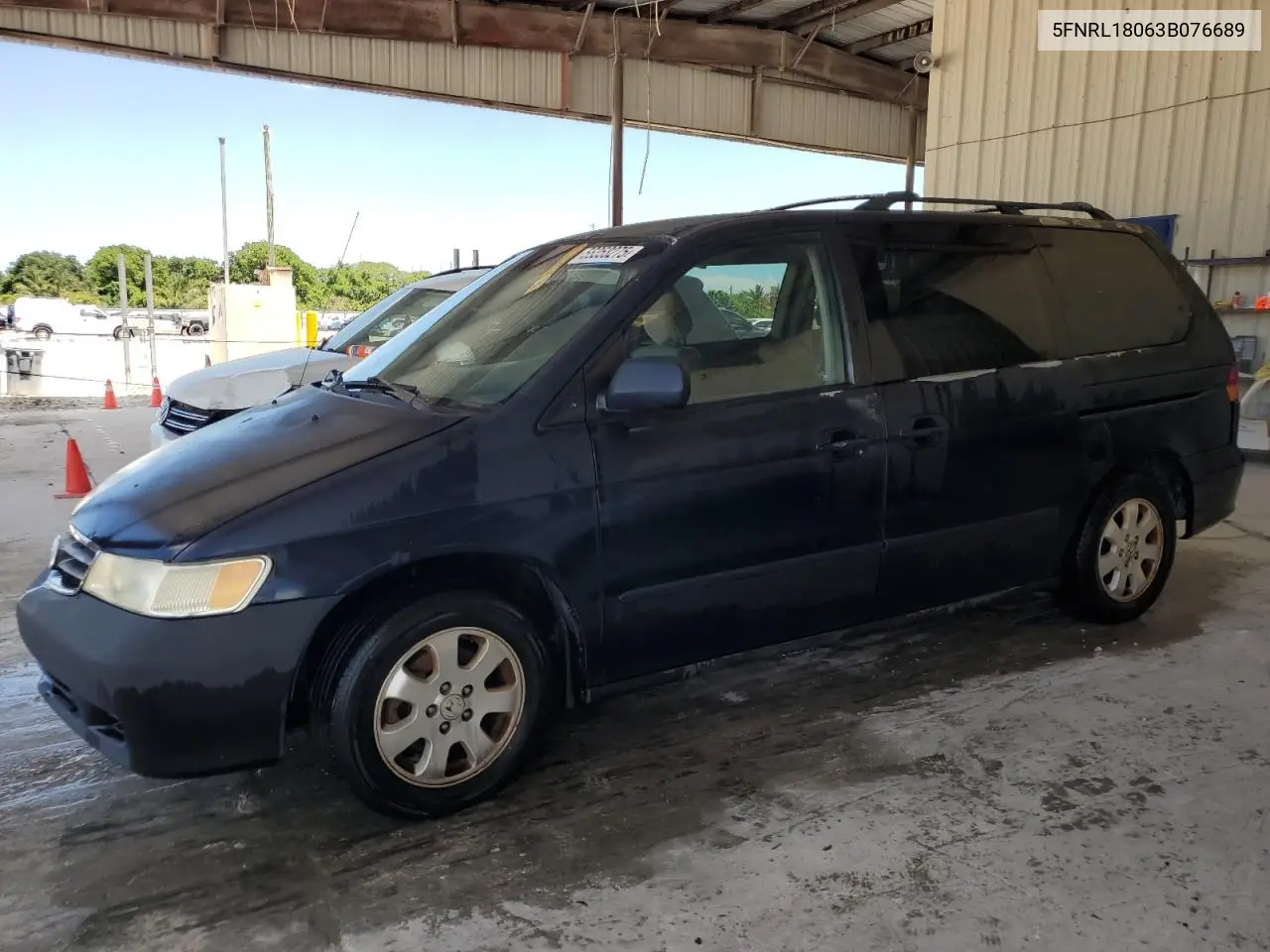 2003 Honda Odyssey Exl VIN: 5FNRL18063B076689 Lot: 56358275