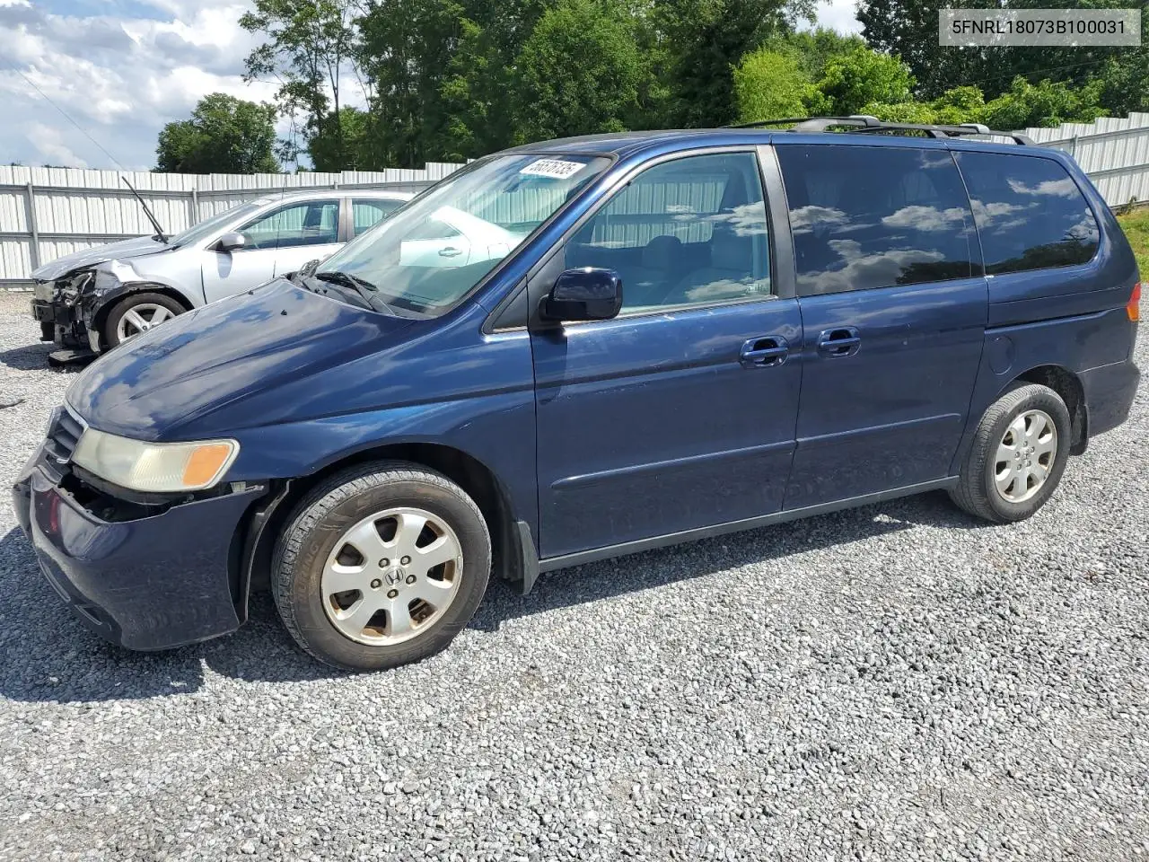 2003 Honda Odyssey Exl VIN: 5FNRL18073B100031 Lot: 56576135