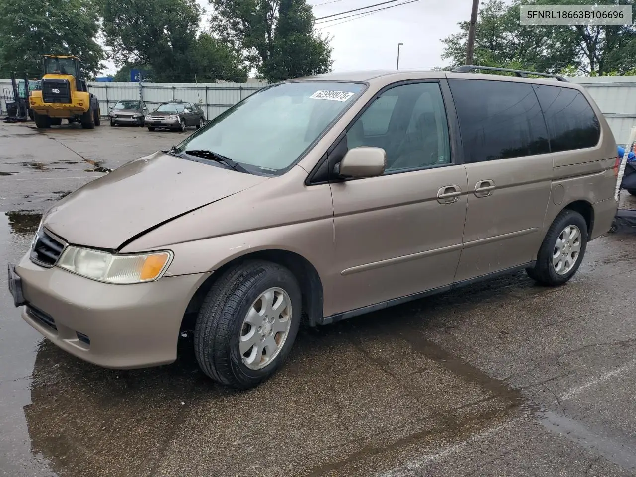 2003 Honda Odyssey Ex VIN: 5FNRL18663B106696 Lot: 62999975