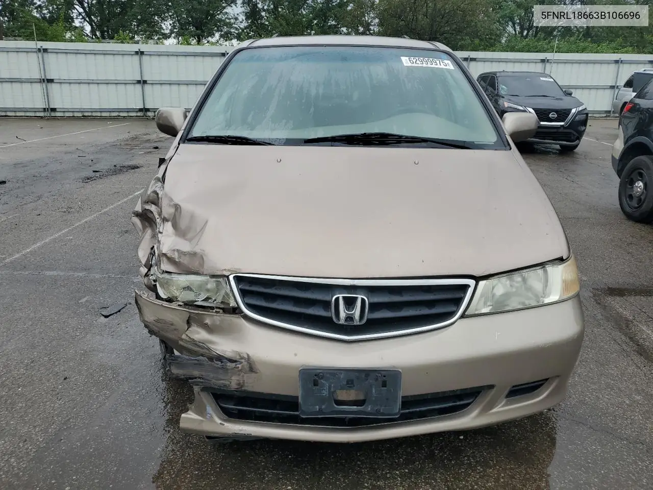 2003 Honda Odyssey Ex VIN: 5FNRL18663B106696 Lot: 62999975