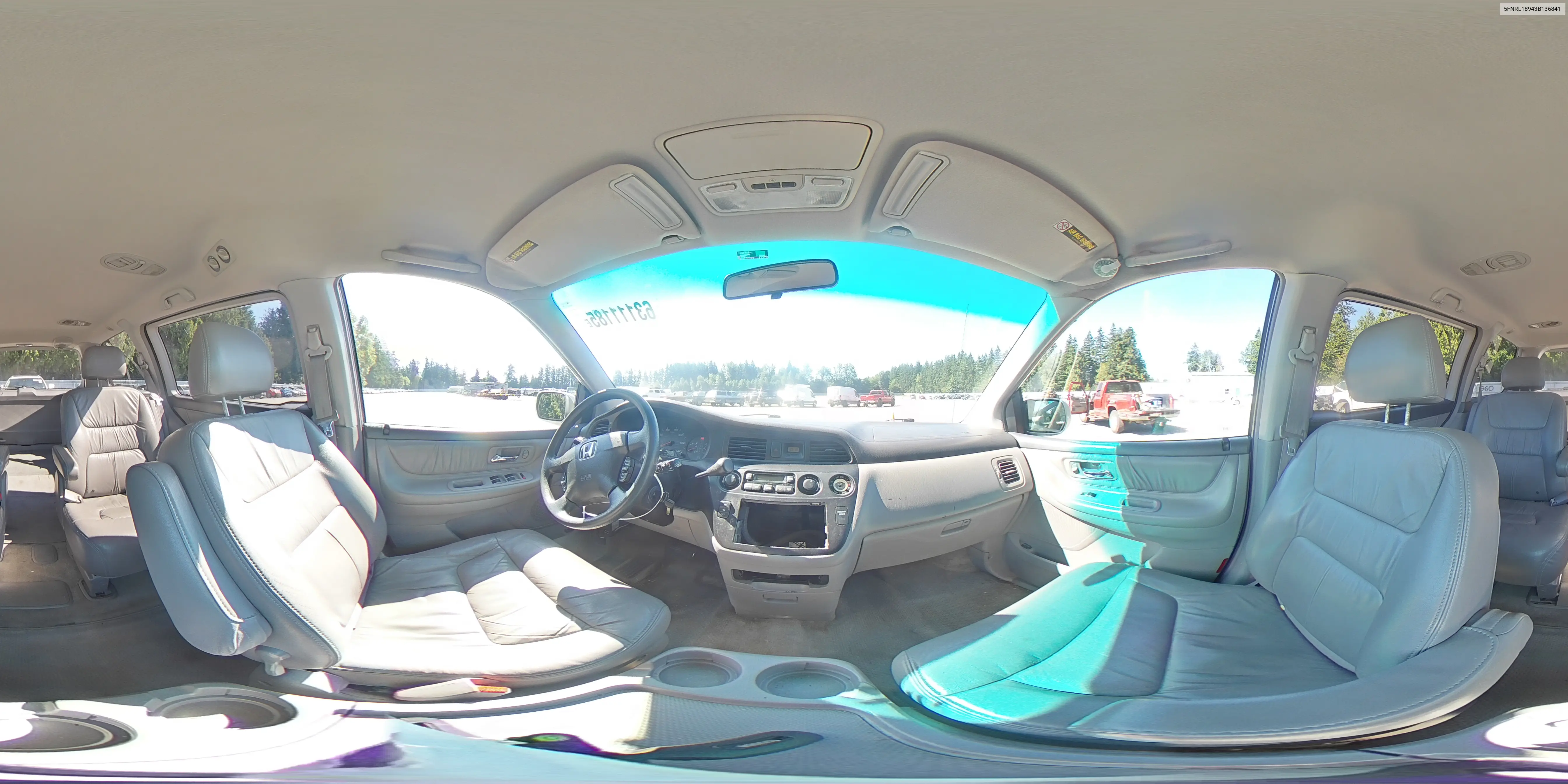 2003 Honda Odyssey Exl VIN: 5FNRL18943B136841 Lot: 63111185