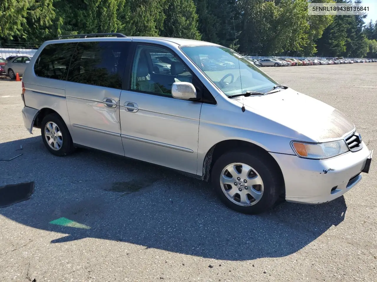 2003 Honda Odyssey Exl VIN: 5FNRL18943B136841 Lot: 63111185