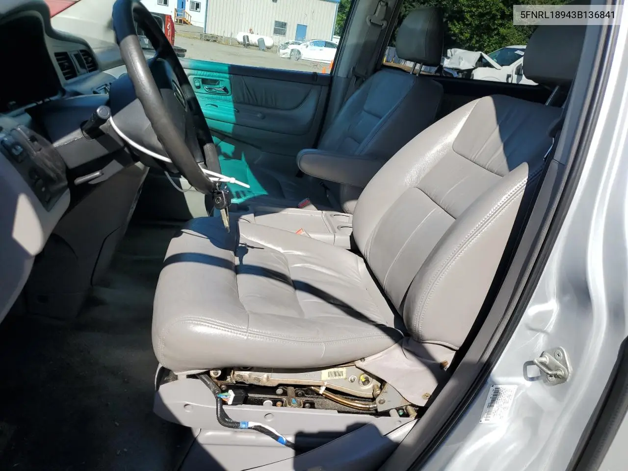 2003 Honda Odyssey Exl VIN: 5FNRL18943B136841 Lot: 63111185