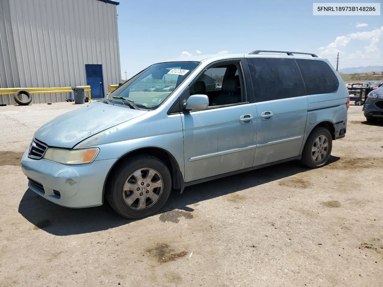 2003 Honda Odyssey Exl VIN: 5FNRL18973B148286 Lot: 63127535