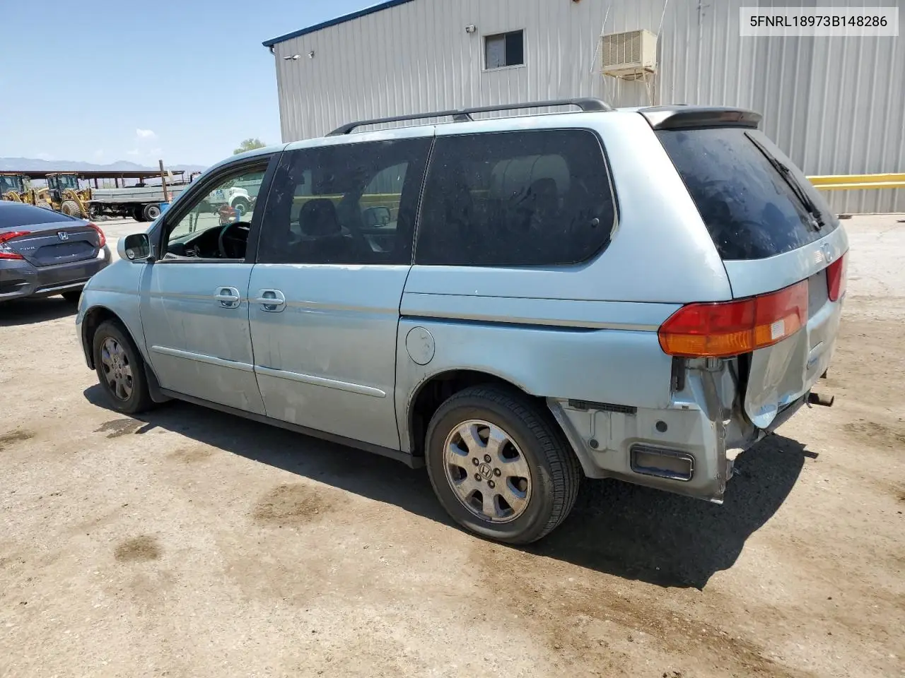 2003 Honda Odyssey Exl VIN: 5FNRL18973B148286 Lot: 63127535