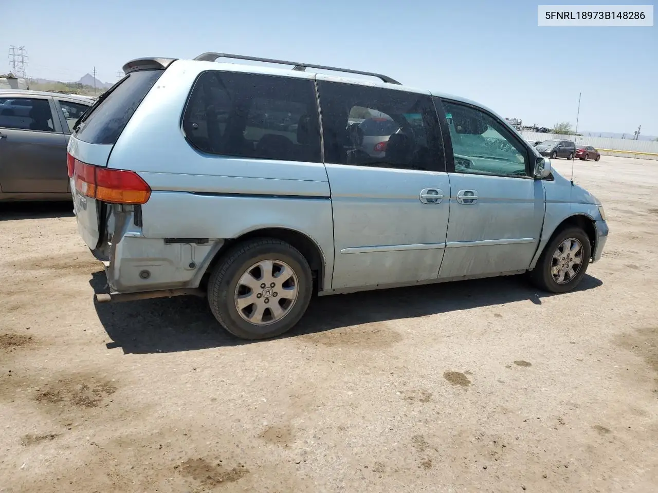 2003 Honda Odyssey Exl VIN: 5FNRL18973B148286 Lot: 63127535